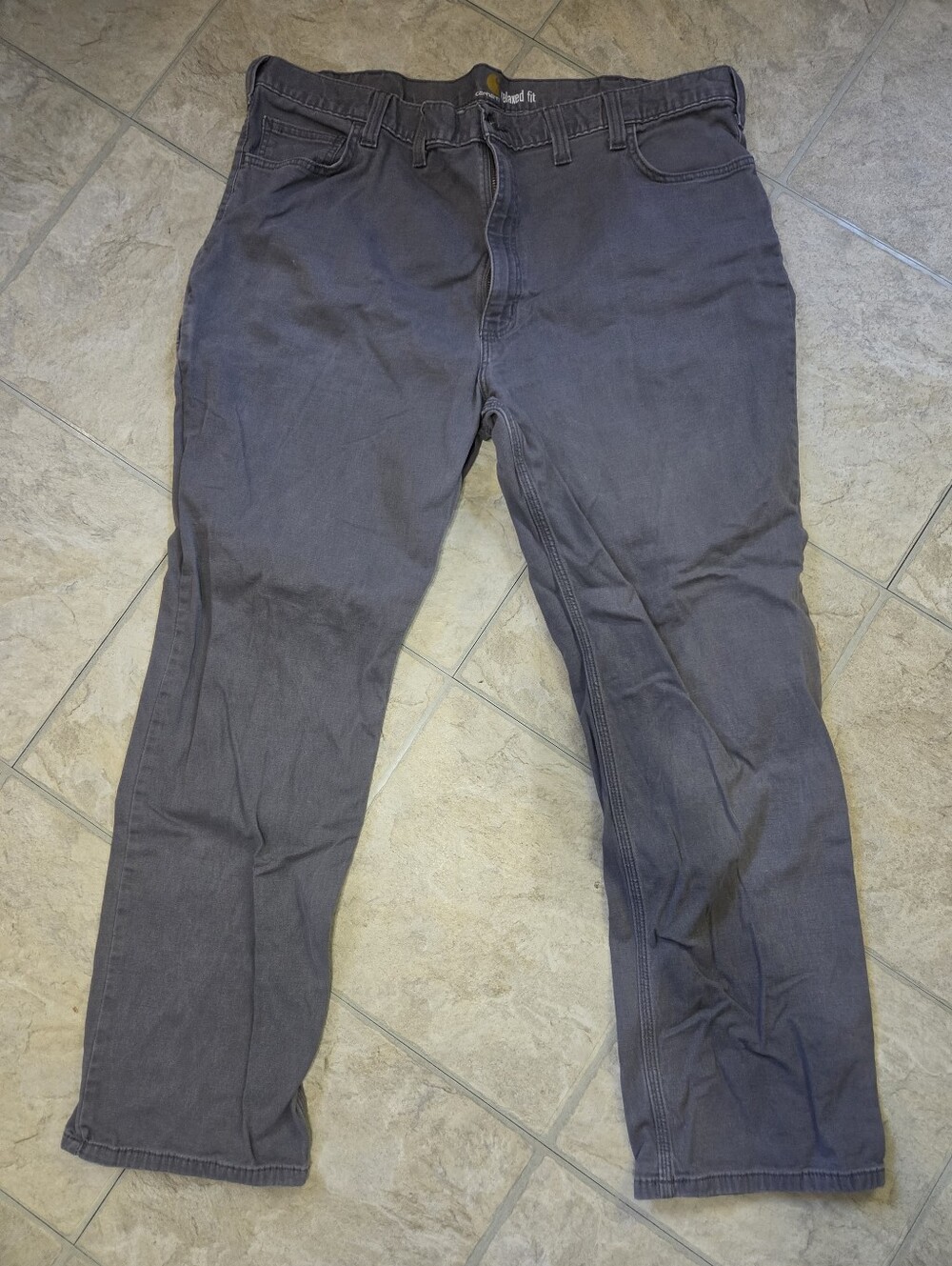 Men's carhartt Pants Gray Work Pants 44x32